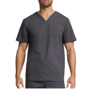 Scrubstar Men's Core Essentials Stretch Single Pocket V-Neck Tuck Scrub Top